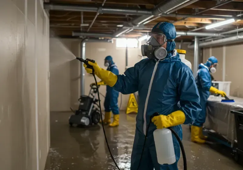 Basement Sanitization and Antimicrobial Treatment process in Richton Park, IL