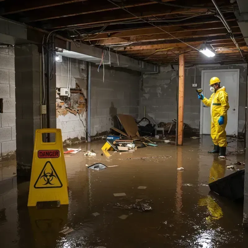 Flooded Basement Electrical Hazard in Richton Park, IL Property